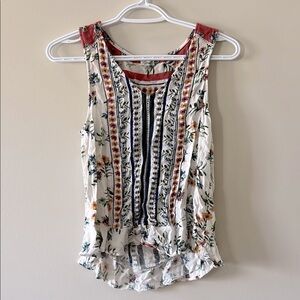 Kismet Floral High-Low Tank Top